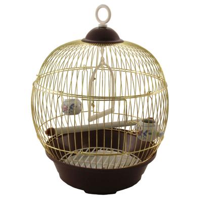 Клетка Triol для птиц круглая, 23×36.5 см, золото
