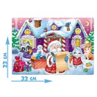 Пазлы в металлической коробке «Домик Дедушки Мороза», 54 детали - фото 7180076