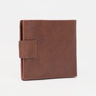 Портмоне мужское на магните, отдел для купюр, для монет, для карт, цвет светло-коричневый - фото 33956134