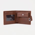 Портмоне мужское на магните, отдел для купюр, для монет, для карт, цвет светло-коричневый - фото 33956135