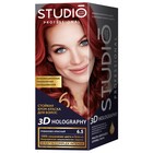 Стойкая крем-краска для волос Studio Professional 3D Holography, тон 6.5 рубиново-красный - фото 318381976