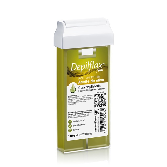 Воск для депиляции Depilflax100, оливковый, 110 г - Фото 1