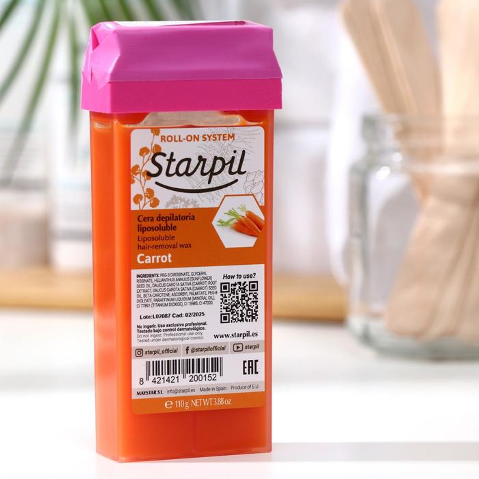 Воск для депиляции Starpil, морковь, 110 г - Фото 1