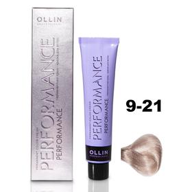 Крем-краска для волос Ollin Professional Performance, тон 9/21 блондин фиолетово-пепельный, 60 мл