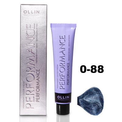 Крем-краска для волос Ollin Professional Performance, тон 0/88 синий, 60 мл