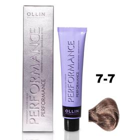 Крем-краска для волос Ollin Professional Performance, тон 7/7 русый коричневый, 60 мл