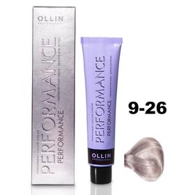 Крем-краска для волос Ollin Professional Performance, тон 9/26 блондин розовый, 60 мл