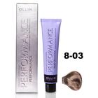 Крем-краска для волос Ollin Professional Performance, тон 8/03 светло-русый прозрачно-золотистый, 60 мл - фото 297619564