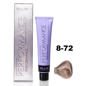 Крем-краска для волос Ollin Professional Performance, тон 8/72 светло-русый коричнево-фиолетовый, 60 мл