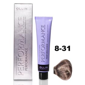 Крем-краска для волос Ollin Professional Performance, тон 8/31 светло-русый золотисто-пепельный, 60 мл