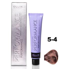 Крем-краска для волос Ollin Professional Performance, тон 5/4 светлый шатен медный, 60 мл