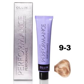 Крем-краска для волос Ollin Professional Performance, тон 9/3 блондин золотистый, 60 мл