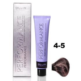 Крем-краска для волос Ollin Professional Performance, тон 4/5 шатен махагоновый, 60 мл