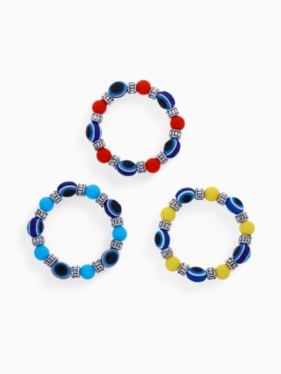 Браслет-оберег «Глазик» с бусинами, МИКС, d=5 см