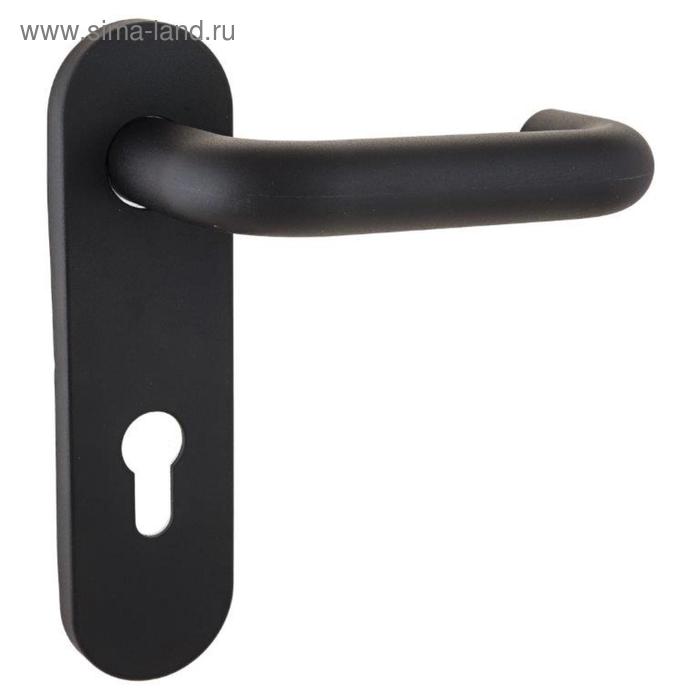 Комплект ручек AVERS HР-72.1303-BL (Spring) черные с пружиной для противопожарных замков - Фото 1