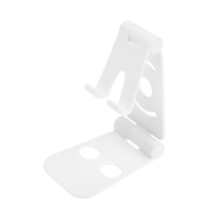 Подставка для телефона LuazON, регулируемая высота, силиконовые вставки, белая - фото 51467968