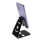 Подставка для телефона LuazON, регулируемая высота, силиконовые вставки, черная - Фото 4