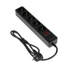 Сетевой фильтр 5bites SP5B-110 5S, 5 розеток, 1 м, 10 А, 3х0.75 мм2, с выкл., черный - Фото 1