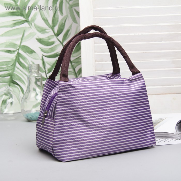 Косметичка-сумочка на молнии "Морячка", 2 ручки, 1 отдел, цвет фиолетовый - Фото 1