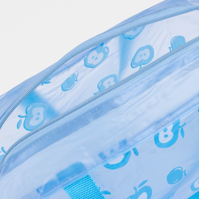 Косметичка на молнии, цвет голубой 12749