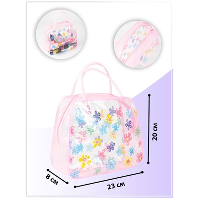 Косметичка на молнии, цвет розовый