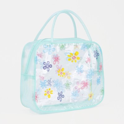 Косметичка на молнии, цвет зелёный