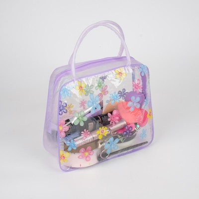 Косметичка на молнии, цвет сиреневый