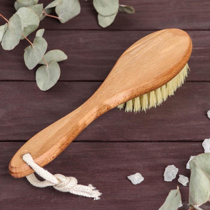 Щётка для сухого массажа, натуральный тампико, 79 пучков 20681