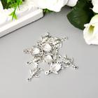 Декор для творчества металл "Черепашка" серебро 1,5х1,2 см (комплект 10 шт) - фото 23654345