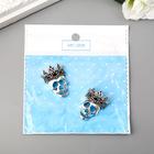 Декор для творчества металл "Череп в короне" серебро 3,2х2,2х1 см - Фото 4