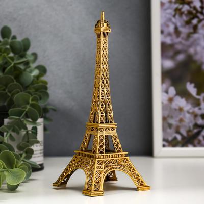 Фигурка «Эйфелева башня», металлическая, под золото, 18×7×7 см