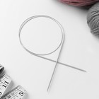 Спицы круговые, для вязания, с тефлоновым покрытием, с металлическим тросом, d = 2 мм, 14/80 см - Фото 2