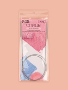 Спицы круговые, для вязания, с тефлоновым покрытием, с металлическим тросом, d=2.5 мм, 14/80 см - Фото 5