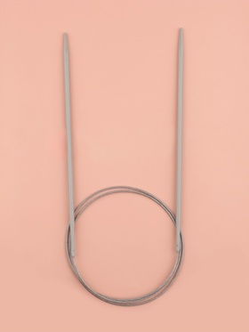 Спицы круговые, для вязания, с тефлоновым покрытием, с металлическим тросом, d=3 мм, 14/80 см (комплект 30 шт)