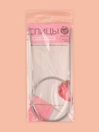 Спицы круговые, для вязания, с тефлоновым покрытием, с металлическим тросом, d=3.5 мм, 14/80 см - Фото 5