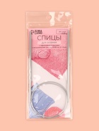 Спицы круговые, для вязания, с тефлоновым покрытием, с металлическим тросом, d=4 мм, 14/80 см - Фото 5