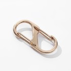 Карабин металлический, двойной, 40×18 мм, 5 шт., цвет золотой - Фото 2