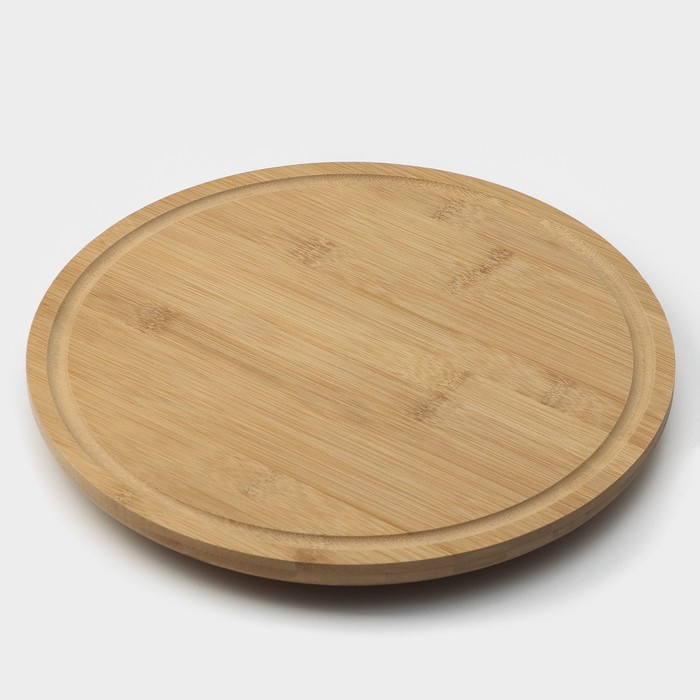 Подставка для подачи крутящаяся BellaTenero, d=32 см, бамбук - Фото 1