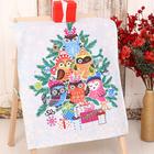 Полотенце вафельное Совята рис.2 (пакет) 45х60см, вафля 170г/м, хл100% - Фото 1