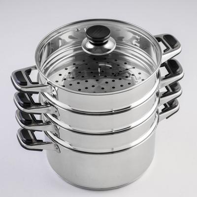 Мантоварка Катунь «Алтын», 13.7 л, d=24 см, 3 секции, капсульное дно, индукция, нержавеющая сталь