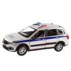 Машина металлическая «Lada Полиция» 1:24, цвет серебряный, открываются двери, капот и багажник, световые и звуковые эффекты - фото 6332474