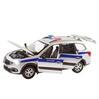 Машина металлическая «Lada Полиция» 1:24, цвет серебряный, открываются двери, капот и багажник, световые и звуковые эффекты - фото 6332475