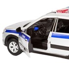 Машина металлическая «Lada Полиция» 1:24, цвет серебряный, открываются двери, капот и багажник, световые и звуковые эффекты - фото 6332477