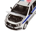 Машина металлическая «Lada Полиция» 1:24, цвет серебряный, открываются двери, капот и багажник, световые и звуковые эффекты - фото 6332481
