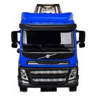 Машина металлическая «Volvo бензовоз» 1:50, цвет голубой ,откидная кабина, световые и звуковые эффекты - Фото 4