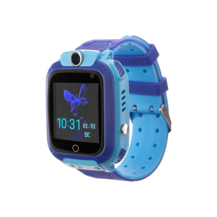 Смарт-часы Prolike PLSW12BL, детские, цветной дисплей 1.44", IP67, 400 мАч, голубые - Фото 1