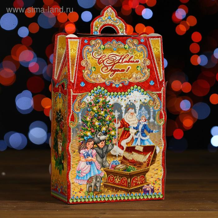 Коробка подарочная "Дед Мороз", замок малый, 14,6 х 8,2 х 32 см - Фото 1