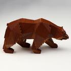 Деревянный конструктор "Медведь", с набором карандашей - Фото 2
