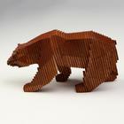 Деревянный конструктор "Медведь", с набором карандашей - Фото 5