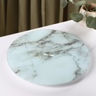 Подставка стеклянная для торта вращающаяся Доляна «Марбл», d=32 см, цвет белый - Фото 3